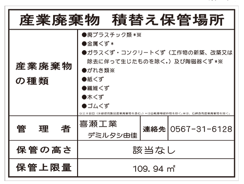 積み替え保管の許可